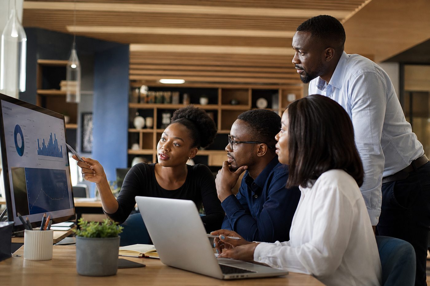 Professional workspace running WINDELS AI WORKFORCE